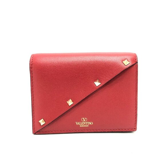 VALENTINO Red Leather Wallet - Picture 1 of 12